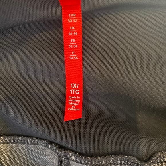 Spanx Black Gray Jeggings EUC Sz 1X Stretchy High Rise Cotton Polyester - Picture 7 of 15